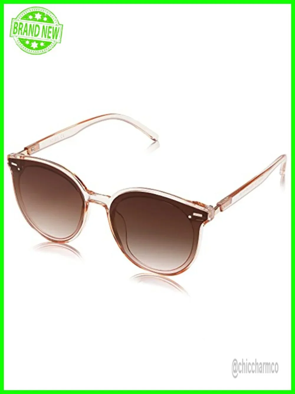 Retro Round Sunglasses UV400 Protection Large Frame Shades